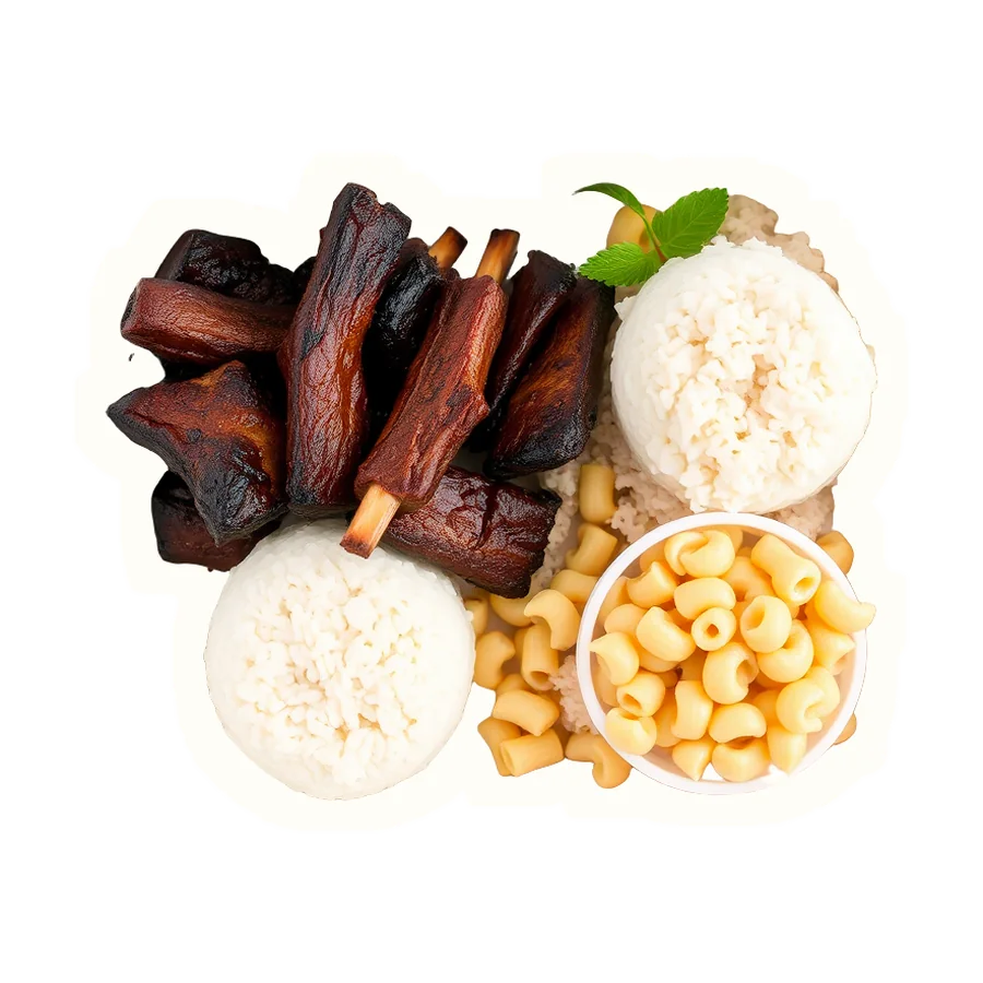 Kalia’s Sweet Ribs plate (stand-in photo)